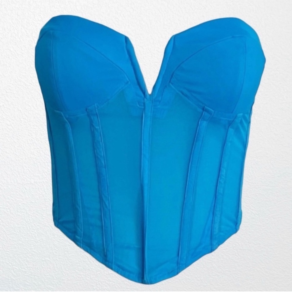 Princess Polly Hawker Corset Bustier Top Blue SZ 4